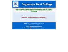 Tablet Screenshot of jogamayadeviadmissions.com